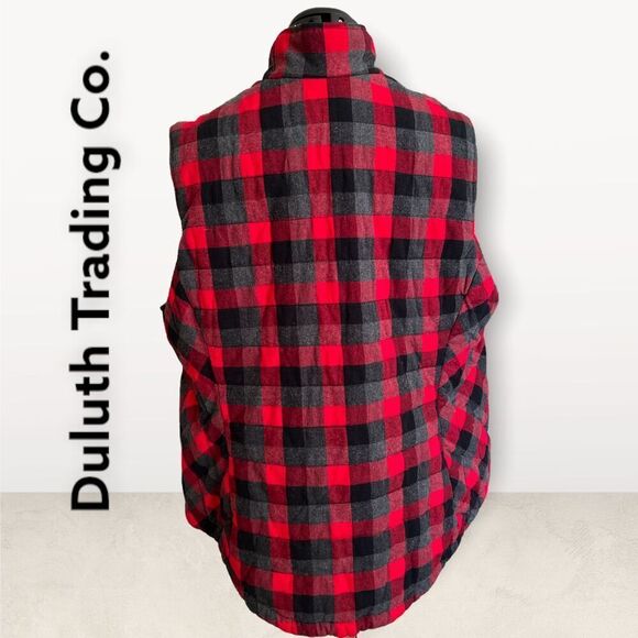 Duluth Trading Co. Red Check - Lined Vest Size 2XL - Picture 3 of 12